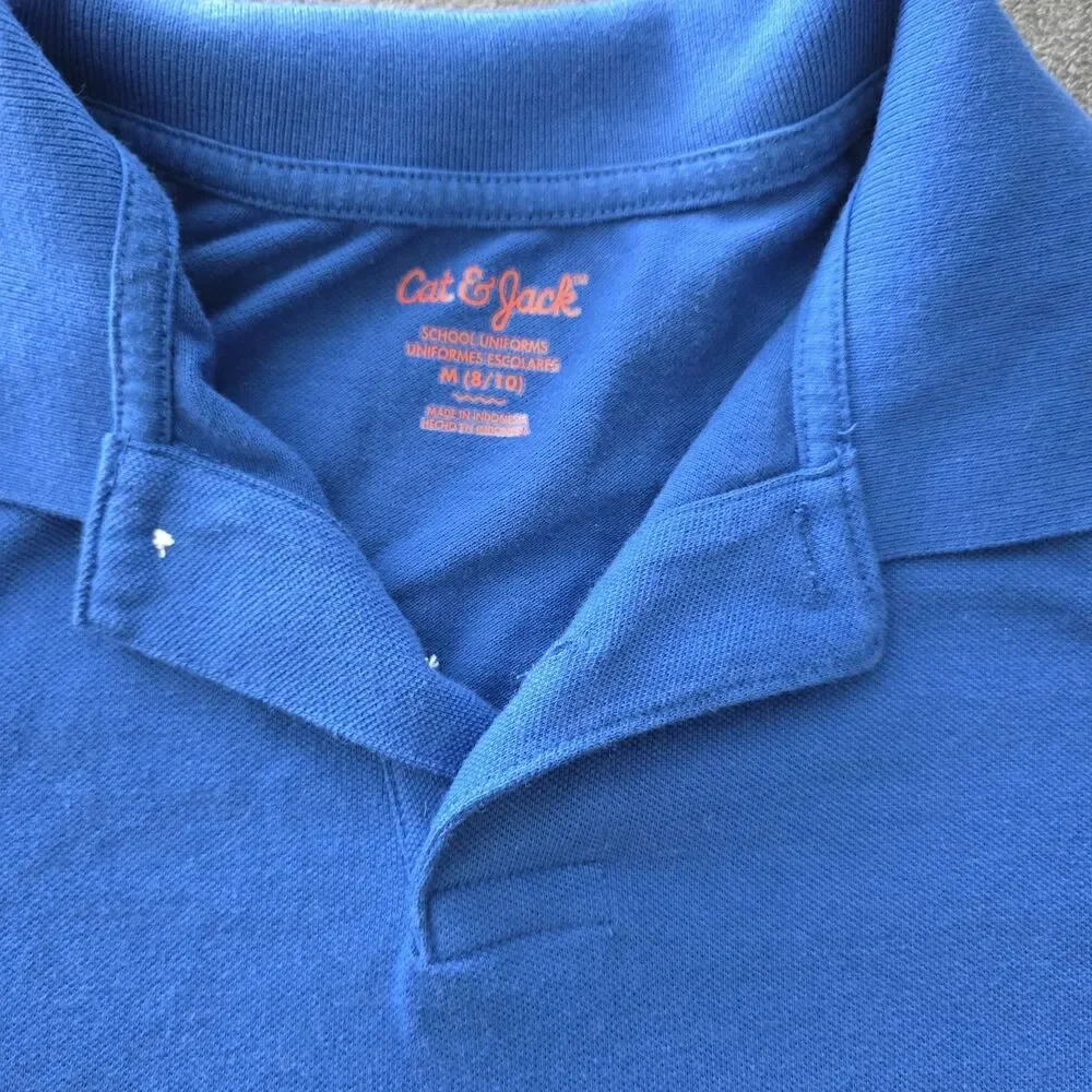 Cat & Jack Boys Short Sleeve Polo School Uniform Bundle Red Blue Size 8/10